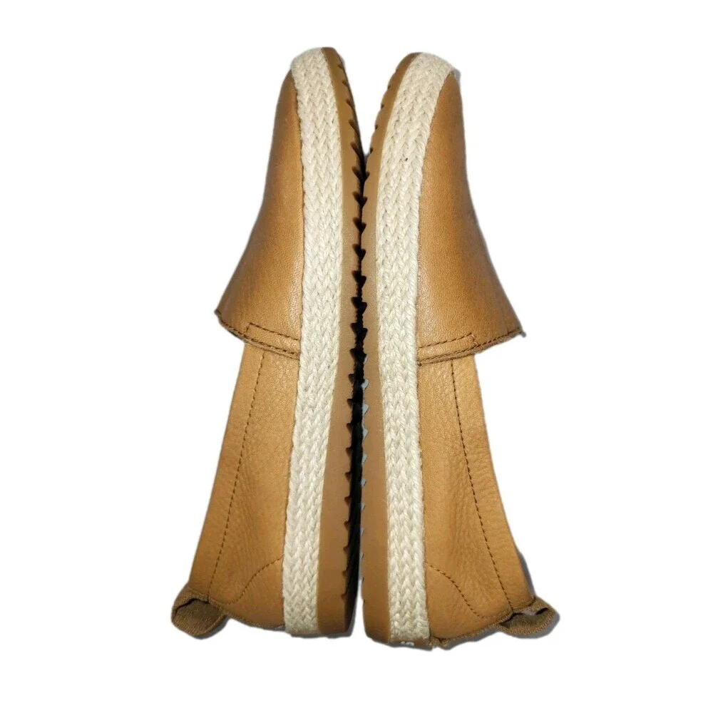 Sorel - Women's Ella Slip-On, Leather or Suede Shoe, Jute Camel Brown, Size 6.5
